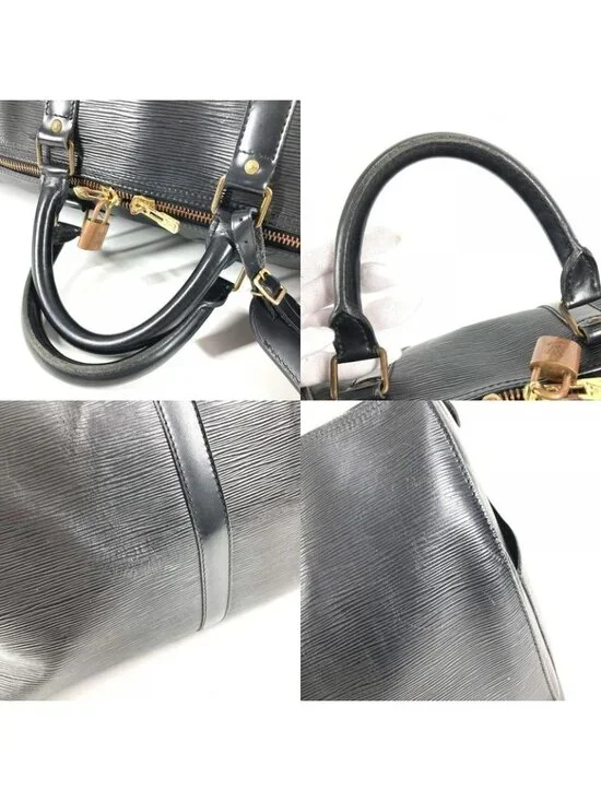 Louis Vuitton Boston Bag Keepall 50 Epi Leather Noir Black - Picture 7 of 9